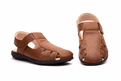 Sandalias Hombre Piel Cuero Cierre Autoadhesivo  JAM ref. 1409 - 1