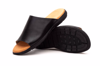 Sandales Homme Cuir Noir Empeigne Ibérico ref. 2035 - 5