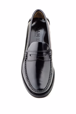 Zapatos Hombre Piel Negro Castellano Suela de Goma Cosida - 4