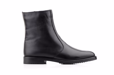 Botines Hombre Piel Negro Cremallera Boreguillo Pelo - 3