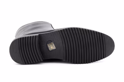 Botines Hombre Piel Negro Cremallera Boreguillo Pelo - 4