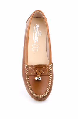 Kiowa Mujer Piel Cuero Borlas Metal - 4