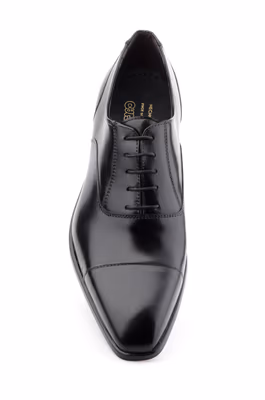 Zapatos Hombre Piel Negro Cordones Suela de Cuero Italiano - 4