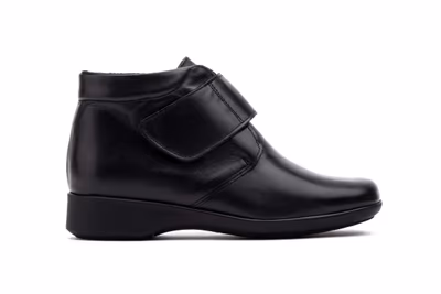 Botines Mujer Piel Negro Cuña - 3