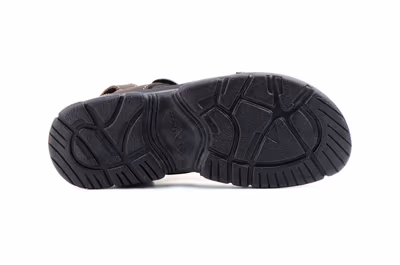 Sandalias Hombre Piel Marrón Correa Desmontable - 2