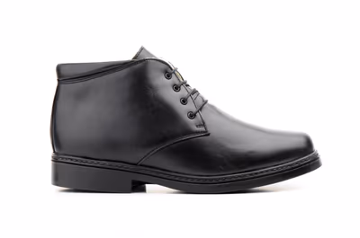 Botines Hombre Piel Negro Borreguillo  - 2