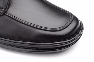 Zapatos Hombre Piel Negro Suela Cosida Plantilla Extraible - 6