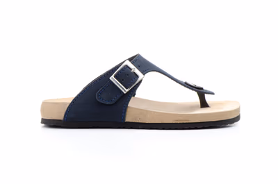 Sandalias Mujer Piel Marino Hebilla - 3