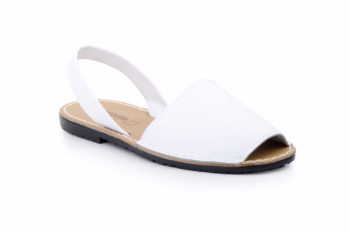 Menorquinas Ibicencas Mujer Piel Blanco Planta Acolchada