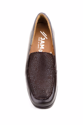 Zapatos Mujer Piel Marrón Licra Elásticos Comodon Cuña - 4