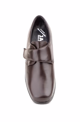 Zapatos Mujer Piel Marrón Cuña Correa Plantilla Extraible Ancho Especial Calzados Bailen ref. 722 - 4