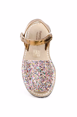 Avarcas Menorquinas Niña Glitter Multi Acolchadas - 4