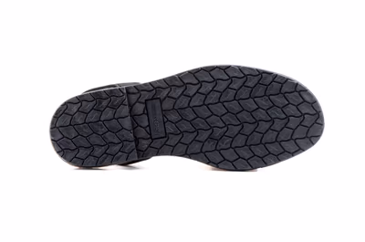 Menorquinas Ibicencas Hombre Piel Negro Planta Acolchada - 2