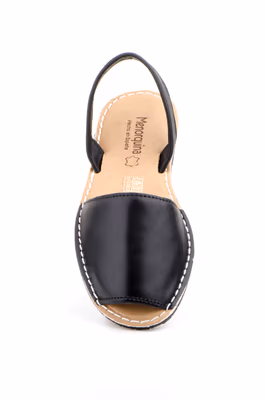 Menorquinas Ibicencas Hombre Piel Negro Planta Acolchada - 4