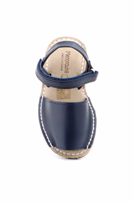 Avarcas Menorquinas Niña Piel Marino Acolchadas - 4