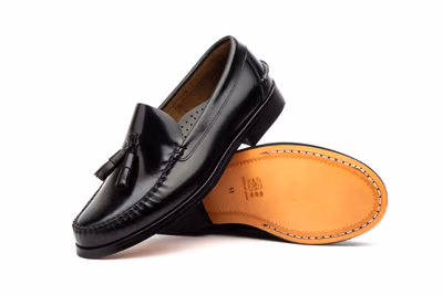 Zapatos Hombre Piel Negro Suela de Cuero Castellanos - 5