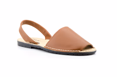 Menorquinas Ibicencas Mujer Piel Cuero Planta Acolchada