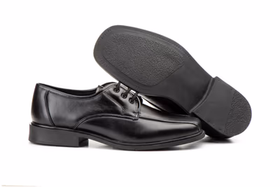 Zapatos Hombre Piel Negro Cordones - 4