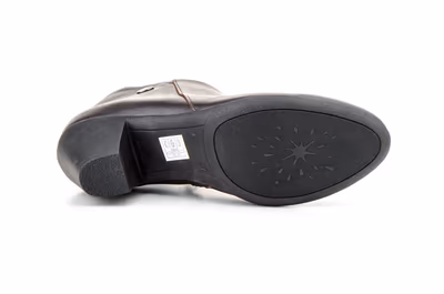 Botines Mujer Piel Marrón Tacón Cremallera - 2