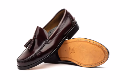 Zapatos Hombre Piel Burdeos Suela de Cuero Castelanos - 5