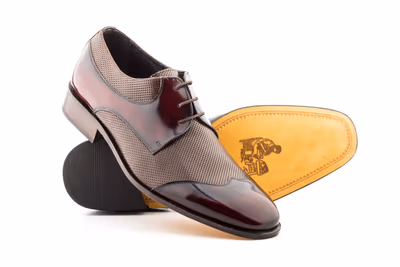 Zapatos Hombre Piel Brudeos Suela de Cuero - 5