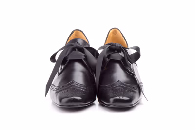 Zapatos Mujer Piel Negro Lazo - 6