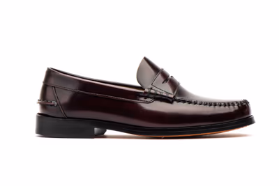 Zapatos Hombre Piel Burdeos Suela de Cuero Castellanos - 3