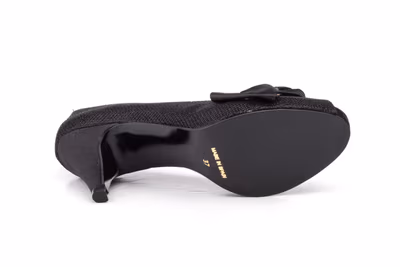 Zapatos Mujer Raso Negro  - 2