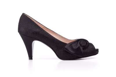 Zapatos Mujer Raso Negro  - 3