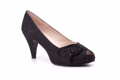 Zapatos Mujer Raso Negro 