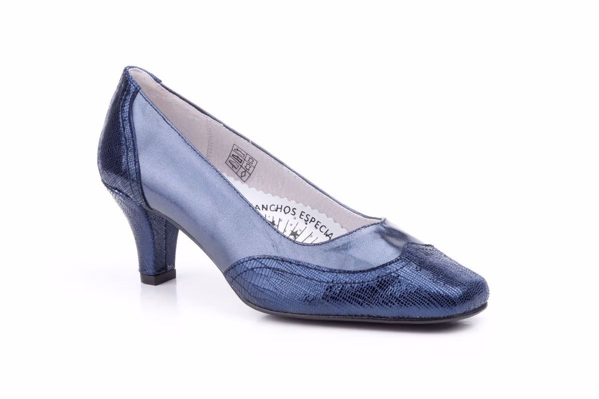 Zapatos Mujer Piel Azul
