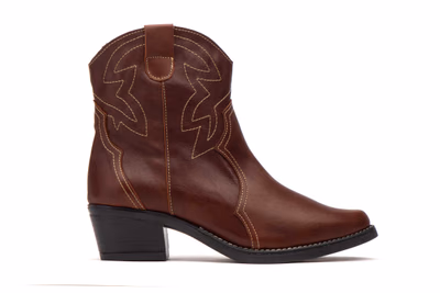 Damen Stiefeletten Leder Braun Stickerei Campera JAM ref. JAM-9350 - 3