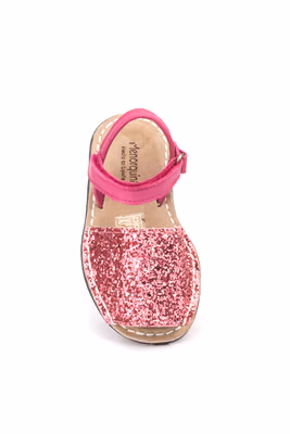 Menorquinas Ibicencas Niño Glitter Rosa Planta Acolchada - 4