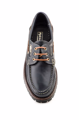 Zapatos Kiowa Hombre Piel Negro Cordones Náuticos - 4