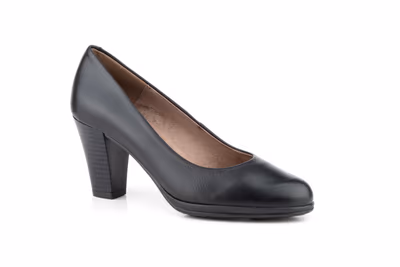 Zapatos Salón Mujer Piel Negro GEL