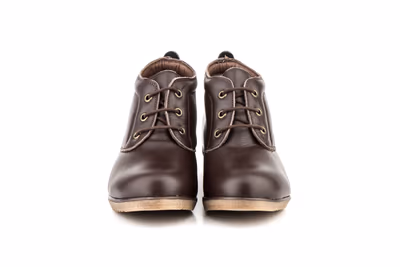 Botín Mujer Piel Marrón Cordones - 7