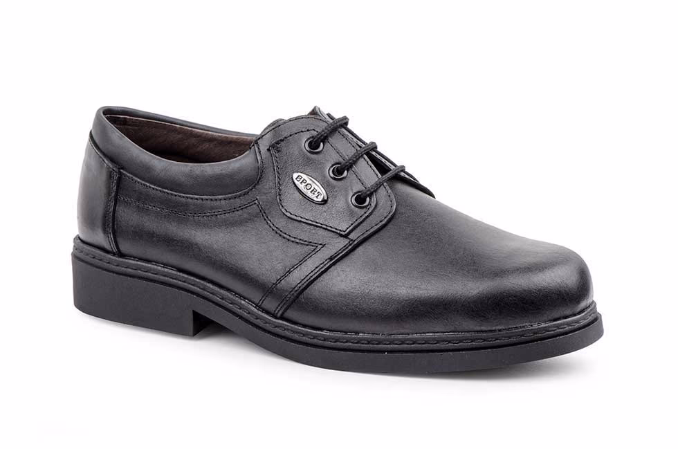 Zapatos Hombre Piel Negro Cordones
