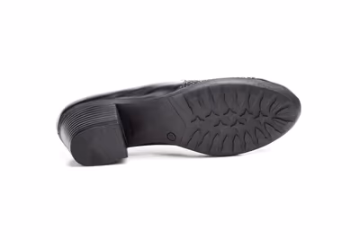 Zapatos Mujer Piel Negro Lycra - 2