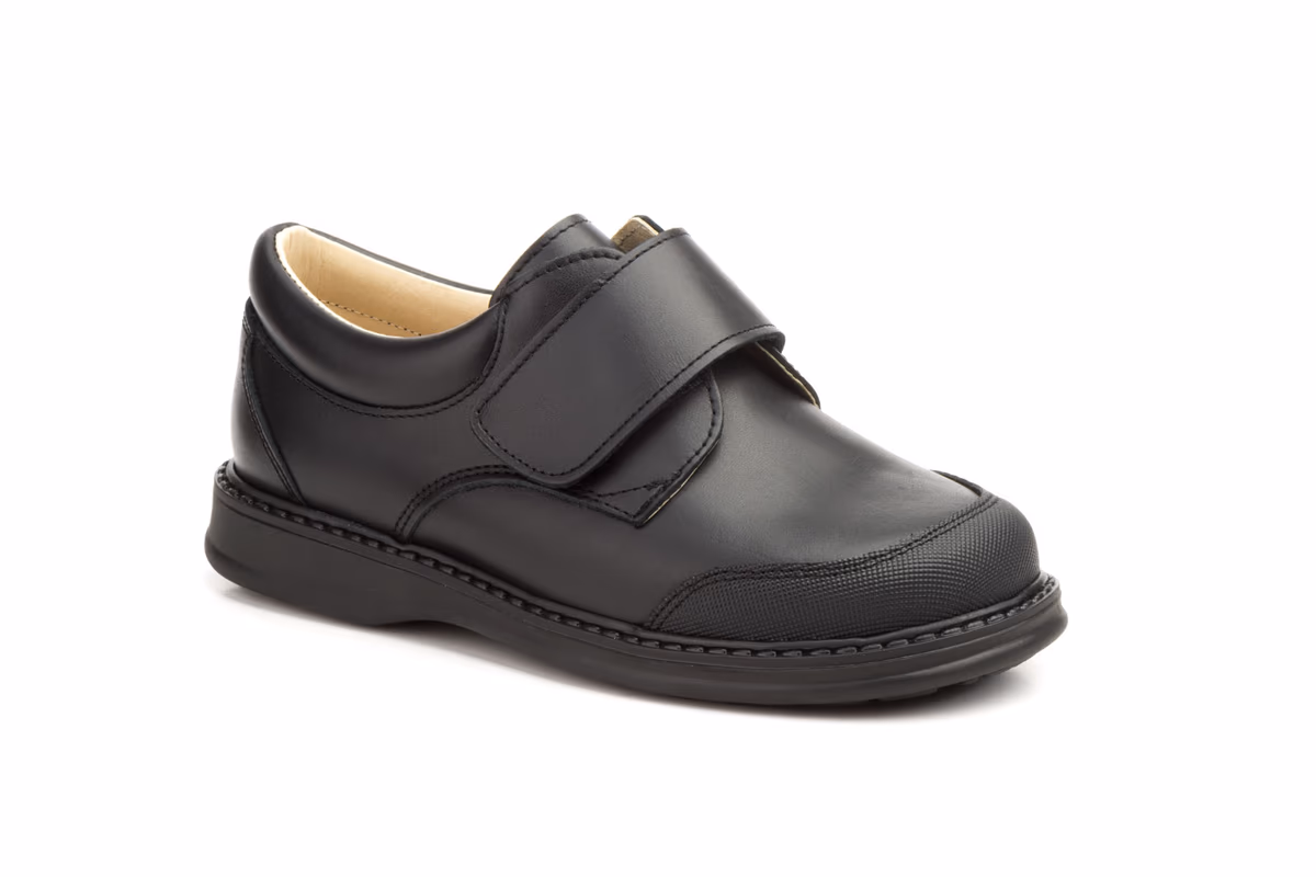 Zapatos Niño Piel Negro Puntera Reforzada