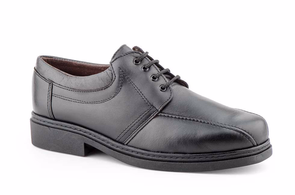 Zapatos Hombre Piel Negro Cordones
