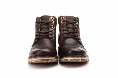 Botín Hombre Piel Marrón Forro Borreguillo - 8