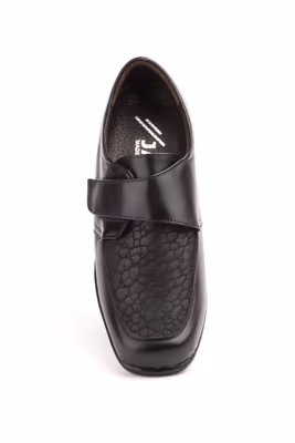 Zapatos Mujer Piel Negro Lycra - 4