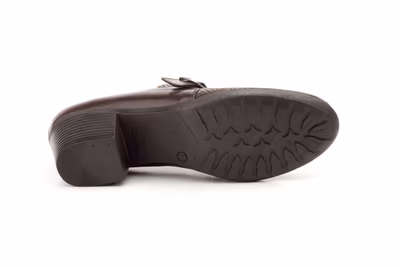 Zapatos Mujer Piel Marrón Lycra Hebilla - 2