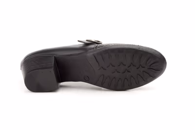 Zapatos Mujer Piel Negro Licra - 2