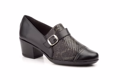 Zapatos Mujer Piel Negro Licra