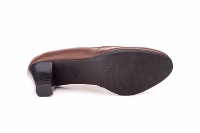 Zapatos Mujer Piel Marrón Elastico - 2