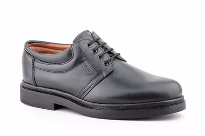 Zapatos Hombre Piel Negro Cordones