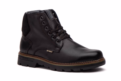 Bottes Homme Cuir Noir Lacets Semelle Amovible Riverty ref. RV-70840 - 2