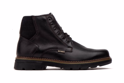 Bottes Homme Cuir Noir Lacets Semelle Amovible Riverty ref. RV-70840 - 3