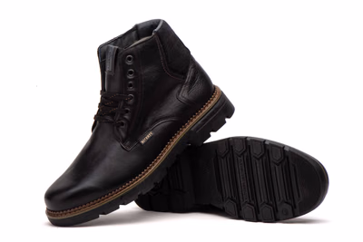 Bottes Homme Cuir Noir Lacets Semelle Amovible Riverty ref. RV-70840 - 5